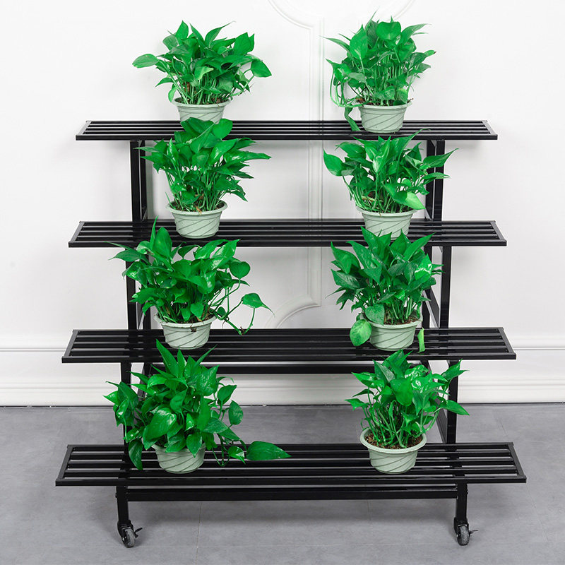 阳台花架落地式多层阶梯式多肉花架子室外花架铁艺户外庭院花盆架