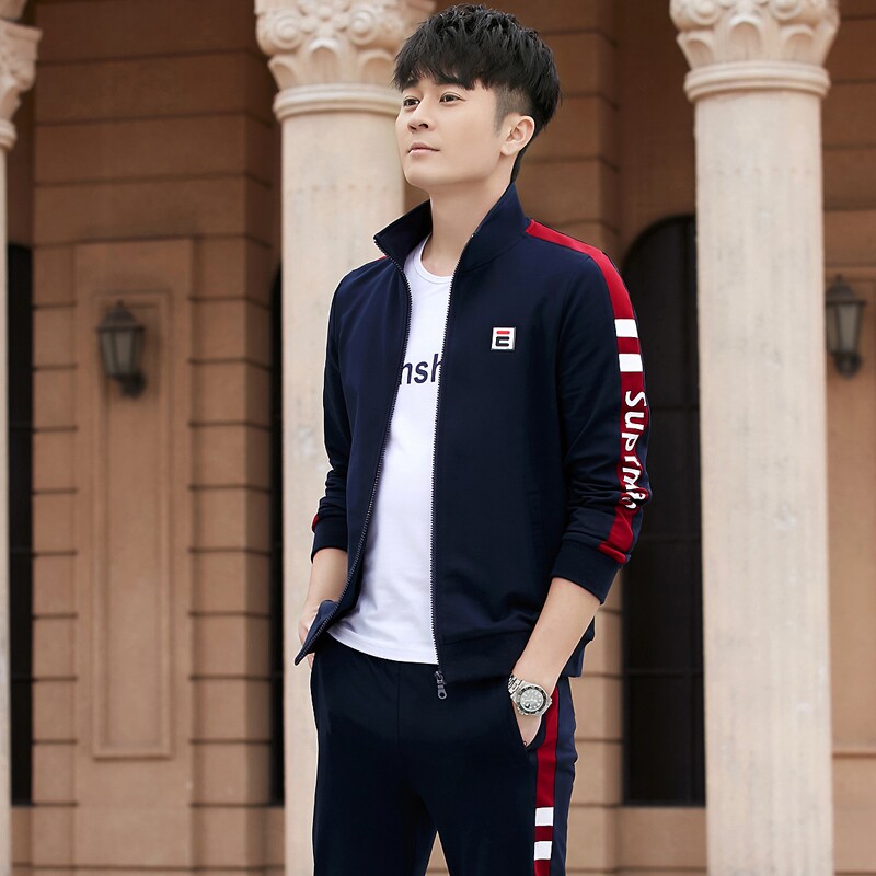2022新款运动套装男士春秋韩版潮流休闲服男装家居服套装