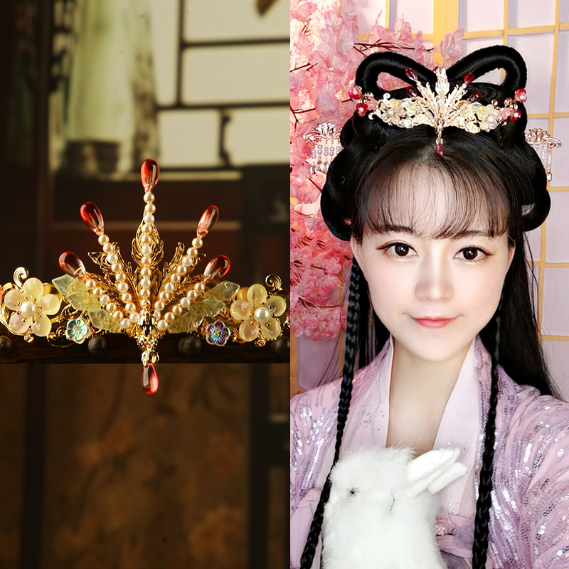 古装凤凰发冠凤钗汉服发簪流苏步摇古风演出发饰