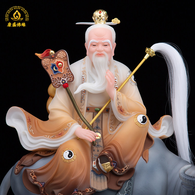 骑牛老子雕像太上老君神像玄关家用供奉摆件摆件
