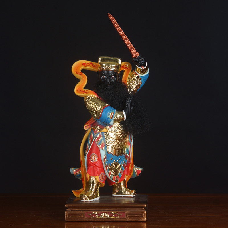 元帅12寸道教敦煌树脂康元帅五营杨戬赵中坛雷振摆件