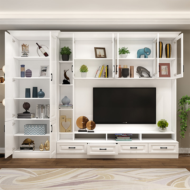 电视柜北欧现代简约茶几组合电视背景墙墙柜轻奢电视柜