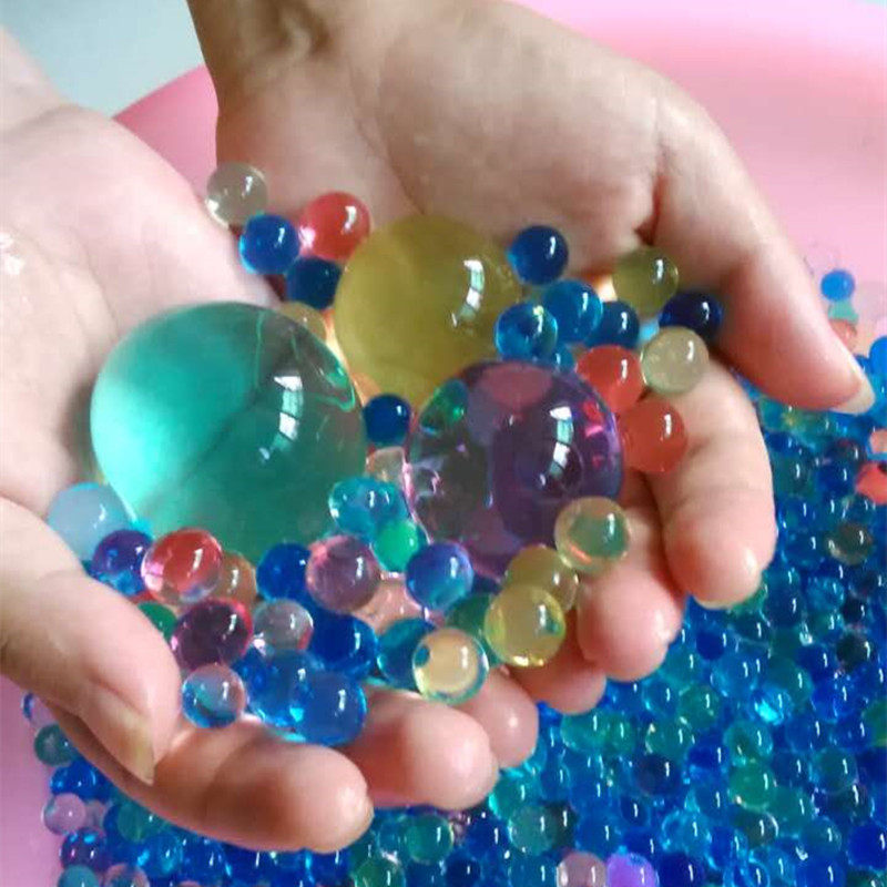 水晶泥霸王珠水晶珠泡水海绵宝宝玩具膨胀吸水变大生长豆珠泡大珠