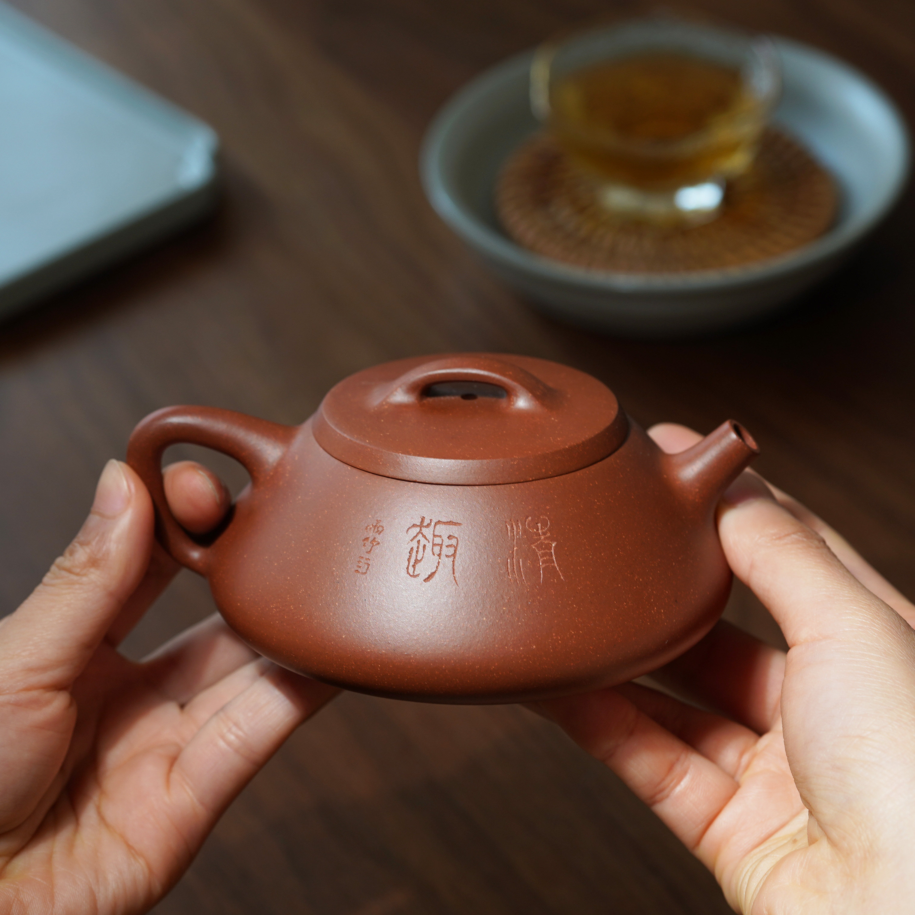 店推荐图文详情水泥清水原矿手工全纯名家紫砂壶宜兴紫砂宜兴茶壶风格