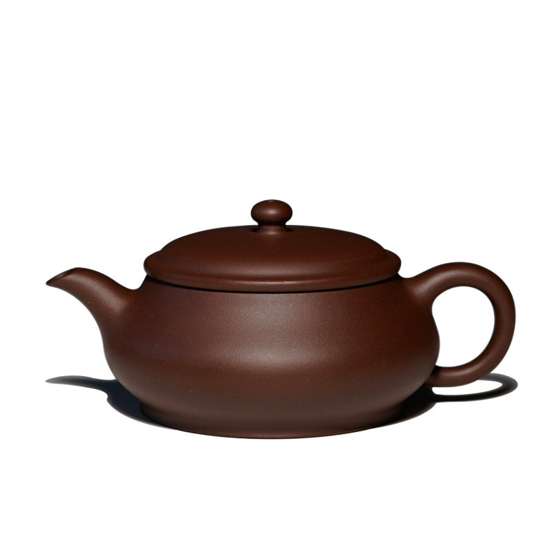 宜兴紫砂壶纯全手工原矿文革紫泥明炉壶忘机功夫茶壶茶具120cc