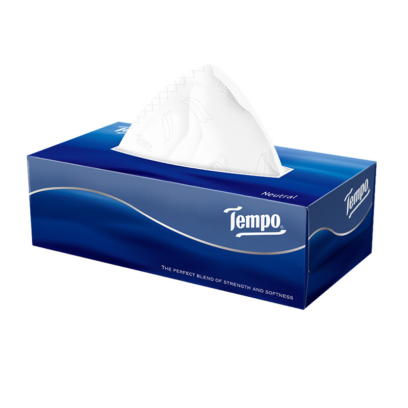 盒装tempo得宝抽纸面巾面巾纸纸巾整箱德宝官方旗舰店抽纸