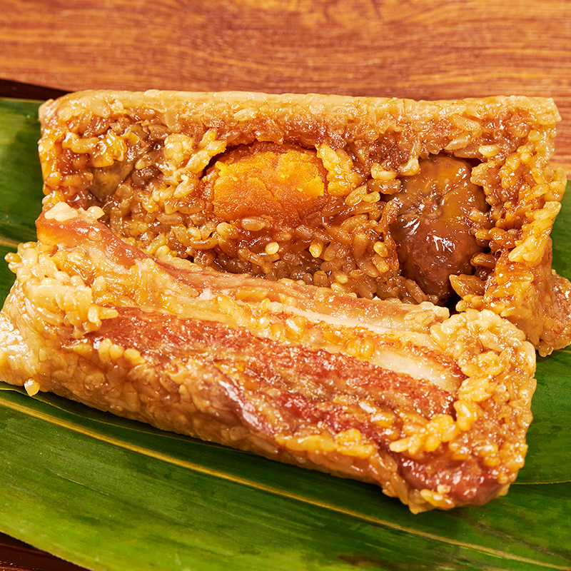 肉粽鲜肉4个230g粽子枫泾嘉兴叶聚兴五花蛋黄粽子