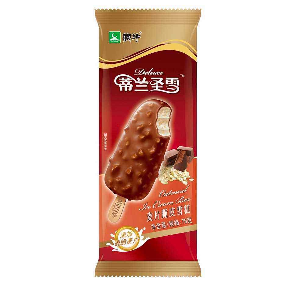 5支蒙牛随变麦片脆皮冰淇淋巧克力香草雪糕冰激凌冷饮棒冰