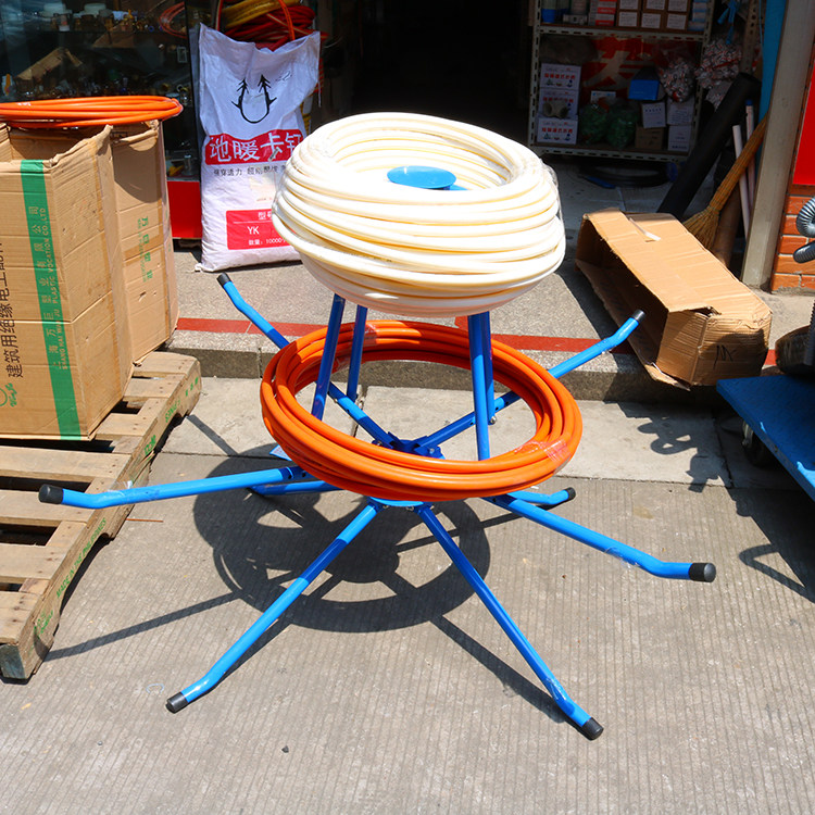 地暖放管器支架pert盘管器施工放管架子轴承超大承重电线放线架器