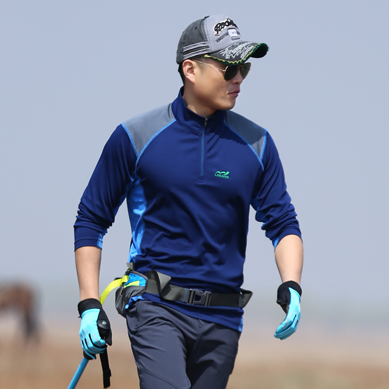 淘淘户外男速干衣长袖T恤透气耐磨吸汗徒步防晒衣休闲服装快干衣