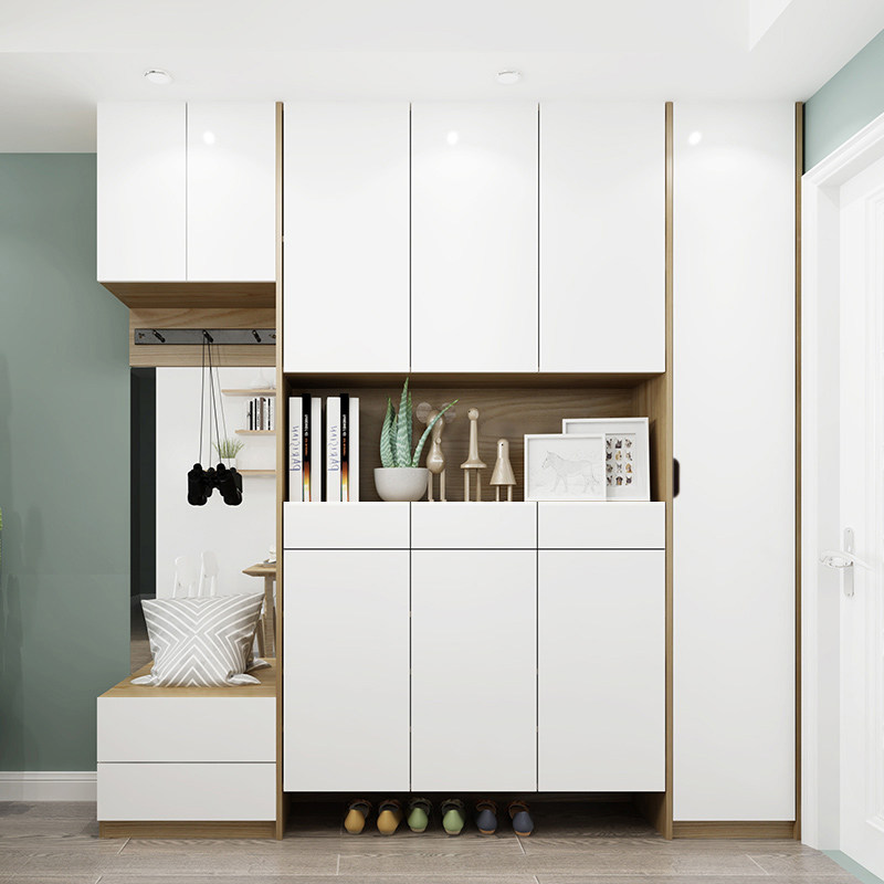 定制玄关鞋柜一体靠墙小户户型客厅进门门厅鞋柜