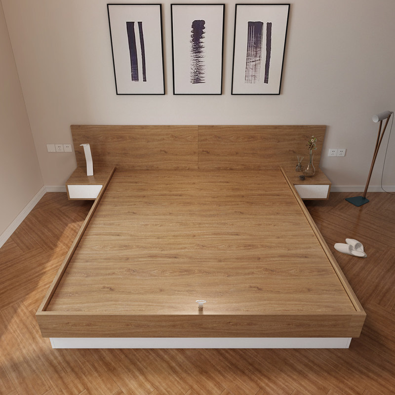 北欧气压床储物床15米定制日式榻榻米18米双人床板式床