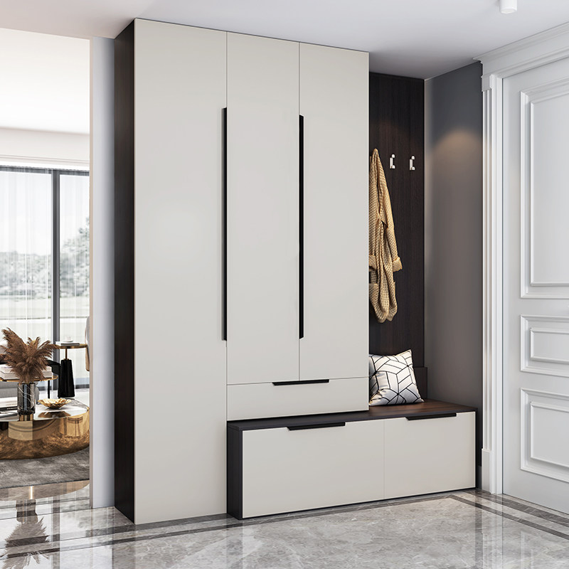 简约现代定制进门鞋柜玄关一体靠墙大容量收纳鞋柜