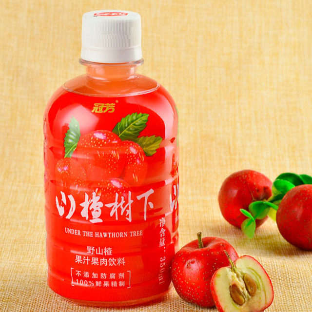 冠芳山楂树下饮料350ml*15瓶果汁果肉山楂汁夏季酸甜饮品整箱包邮