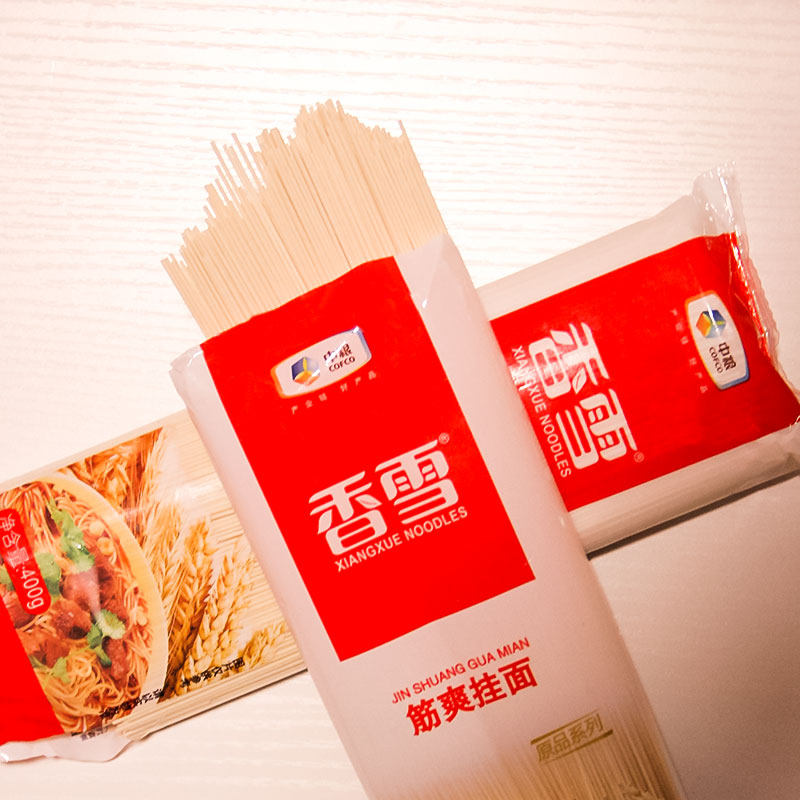中粮出品全麦筋爽无添加原品香雪粗细挂面400g面条