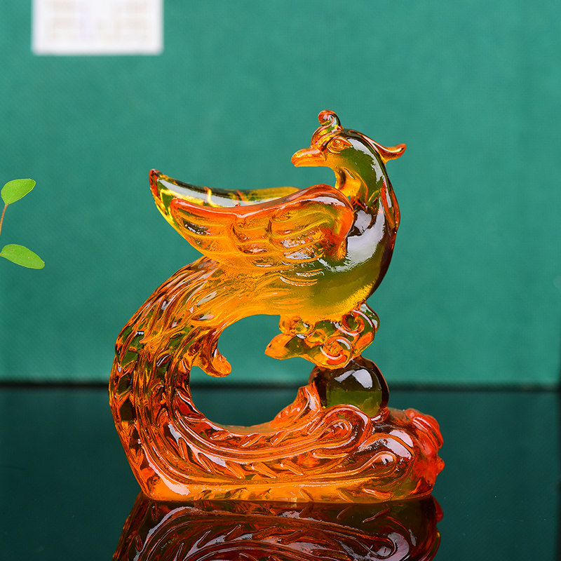摆件开光2021年生肖属龙吉祥物丹凤守禄摆设家庭摆件