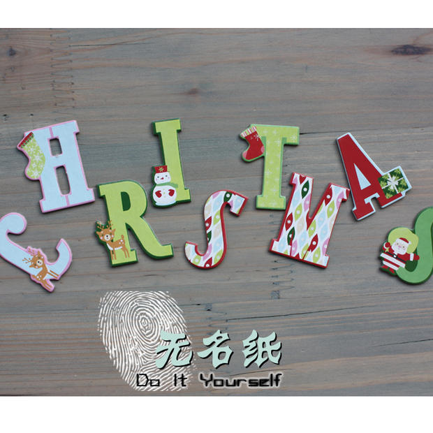 剪贴本 手工卡片 相册配件 灰纸板彩色字母套装 多种颜色图案可选