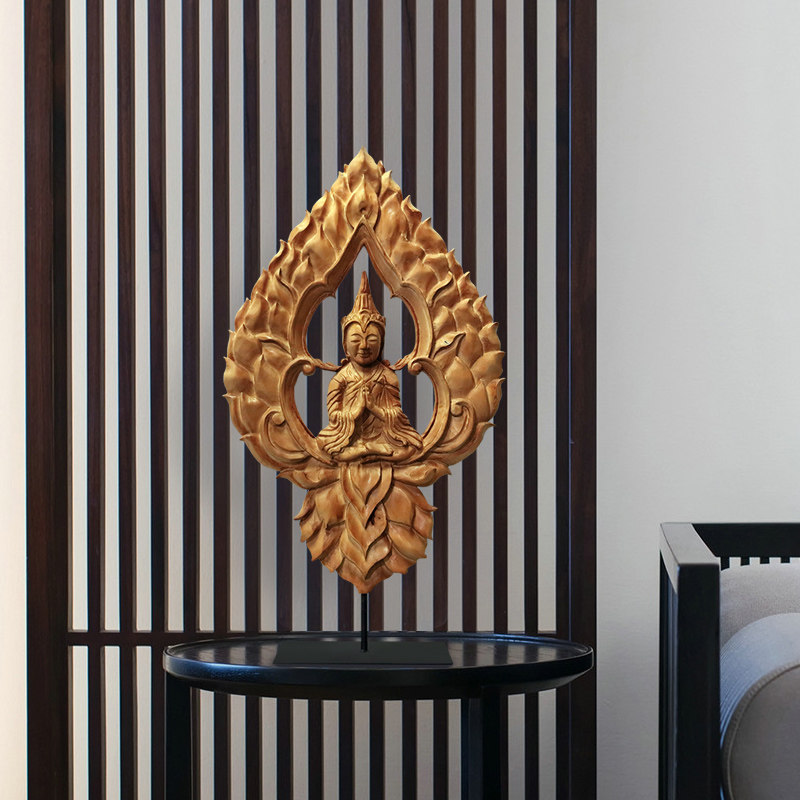东南亚泰式佛像摆件木雕木雕工工艺品家居玄关装饰品摆件