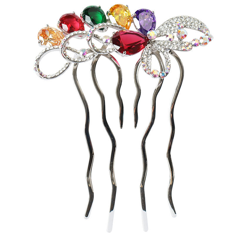 盘发头饰发簪韩式发饰捷克饰品花苞水钻头发发饰