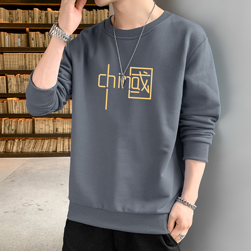 长袖t恤男士衣服男装2021秋衣潮流秋装上衣春秋冬季卫衣加绒打底T