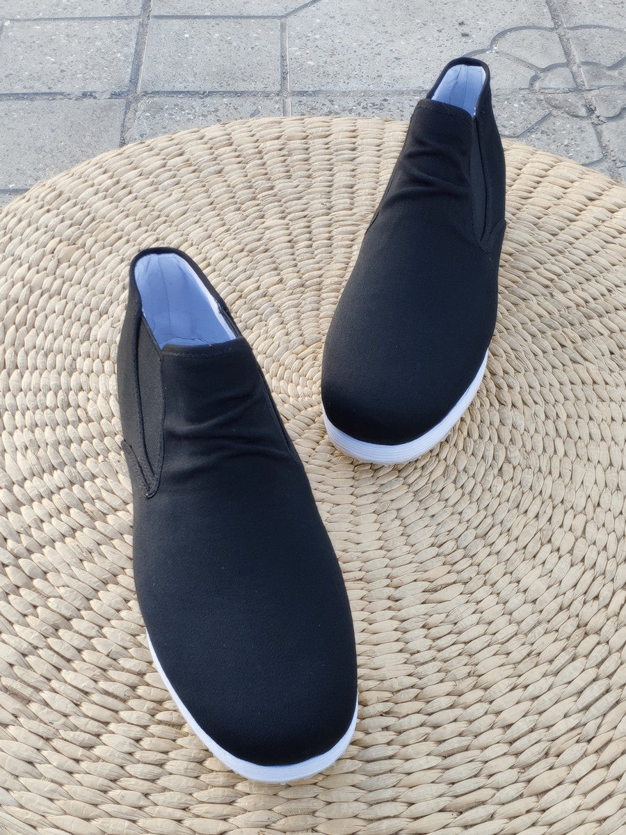 老北京千层手工礼服黑色布鞋保暖羊毛毛毡中式布鞋