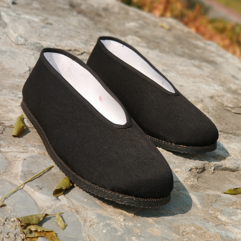 手工轮胎道士圆口布鞋古风耐磨功夫布鞋