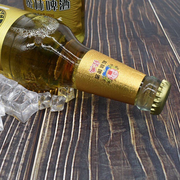 松林经典 啤酒松林啤酒 朝阳特产淡爽型黑松啤酒500ml 6瓶装 包邮