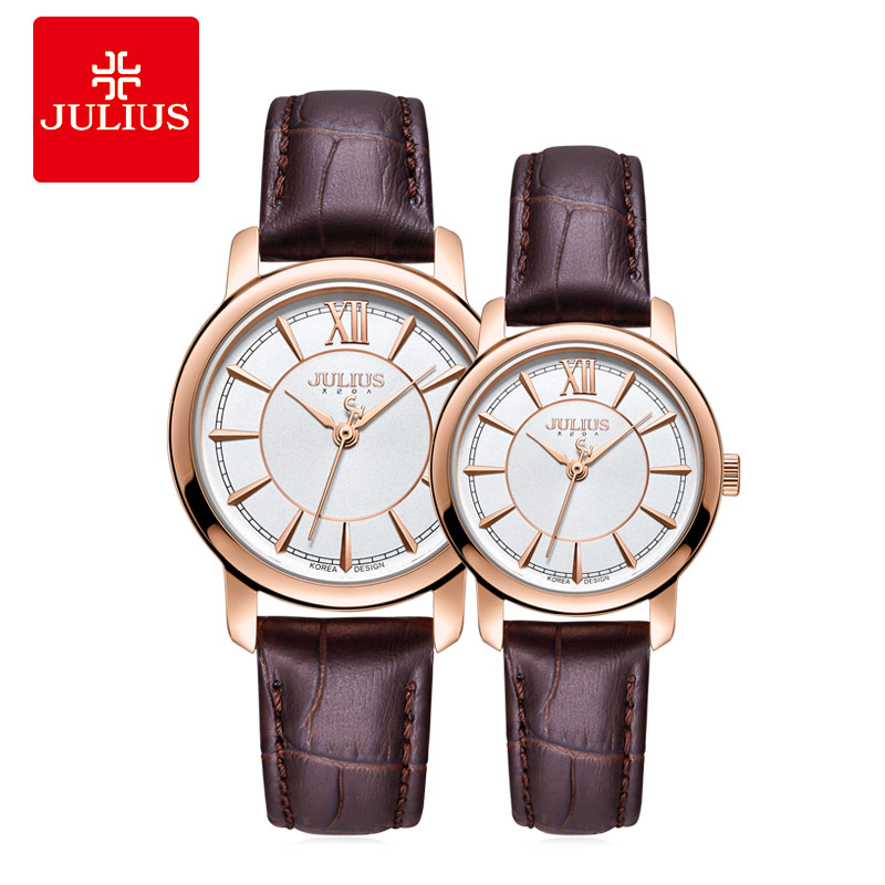 聚利时情人节礼物情侣表竹节纹皮带男表女表防水石英手表JA-808