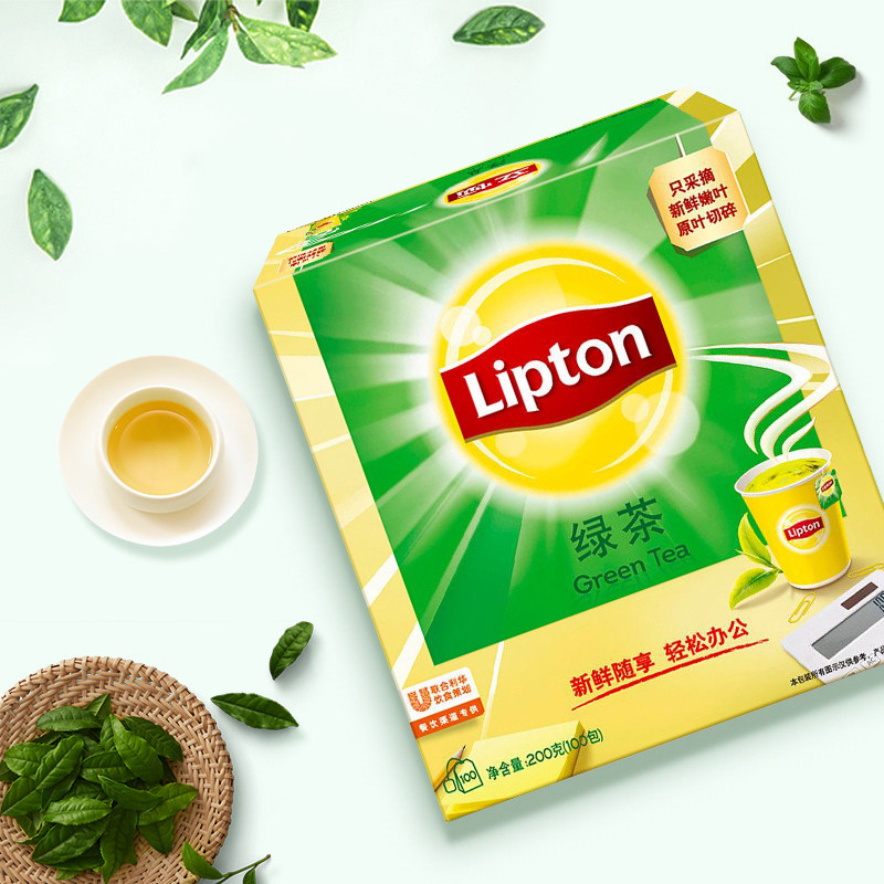 绿茶女团立顿袋泡茶包新鲜新鲜茶叶100袋lipton茶包代用