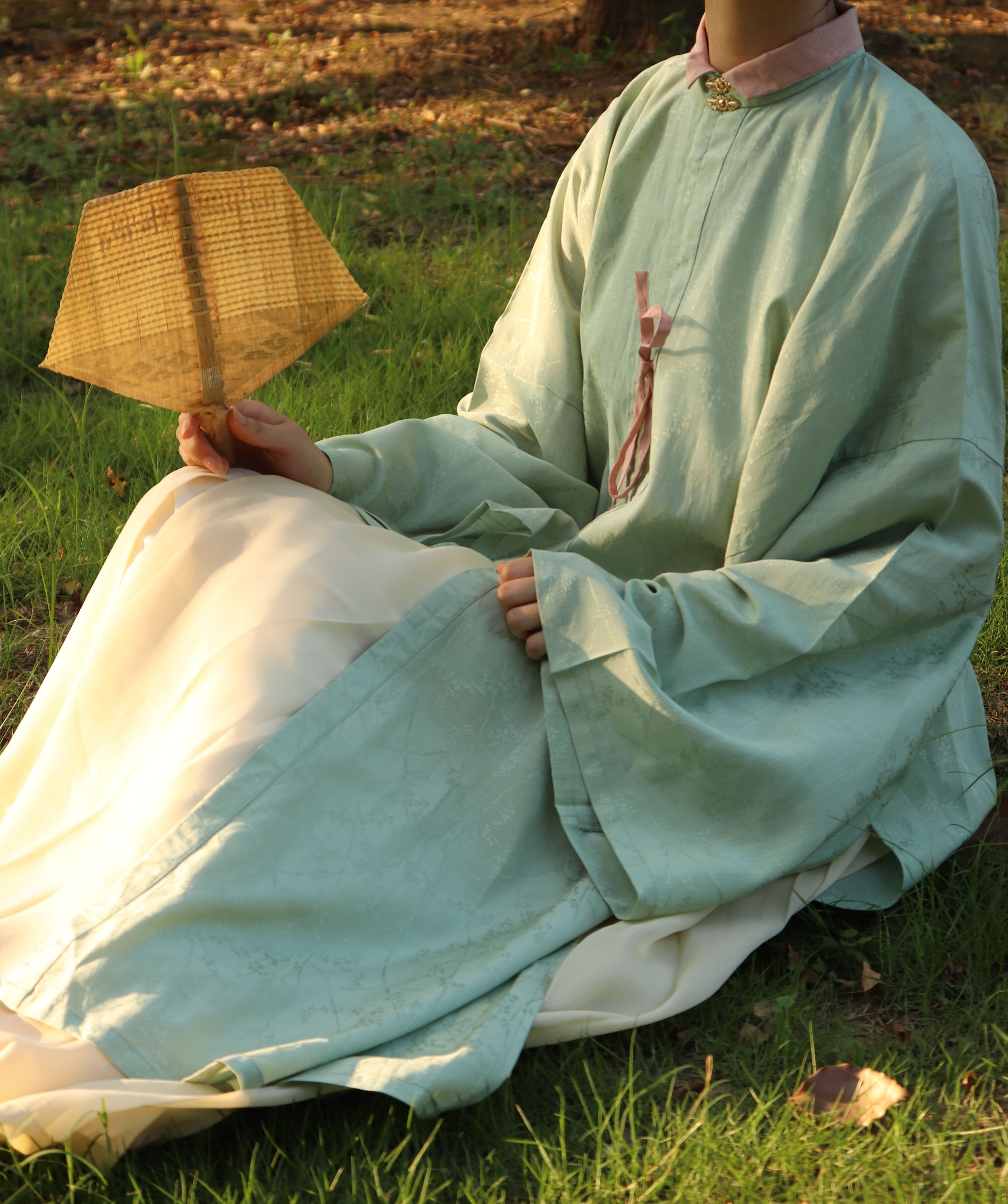 裳裳者华花枝春夏秋日常明立领竖领翻领直袖汉服