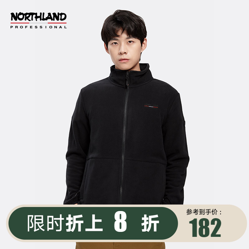 诺诗兰抓绒外套男秋冬季新款户外轻量保暖舒适立领冲锋衣通配内胆