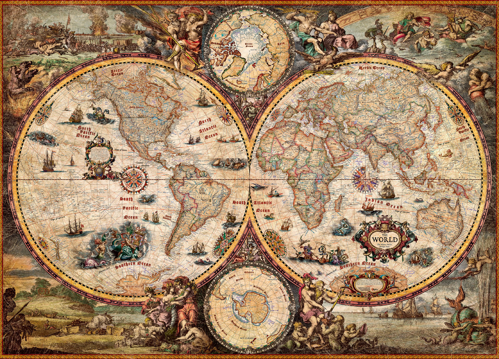 盒损heye世界地标2000片德国进口拼图雷诺瓦成人拼图