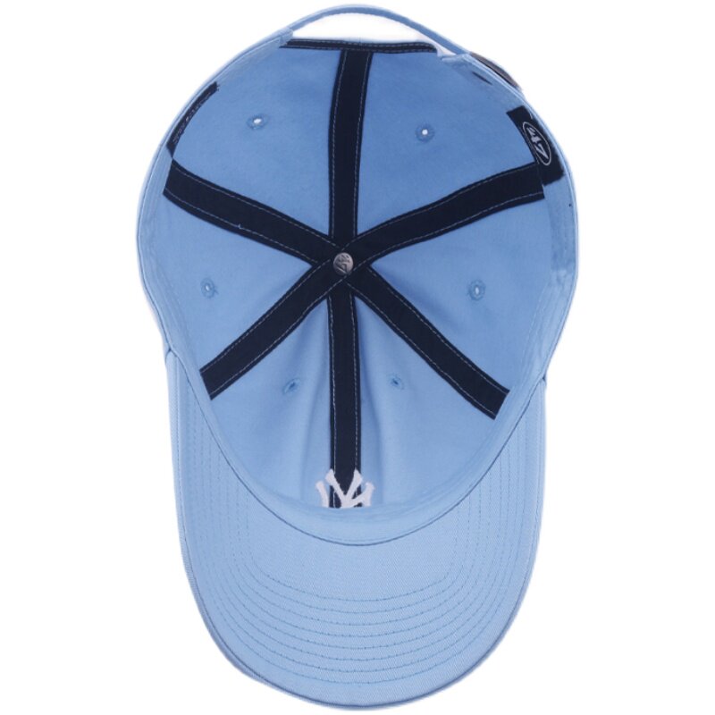 47brand棒球帽la蓝色小标软顶弯檐ny鸭舌帽子帽子
