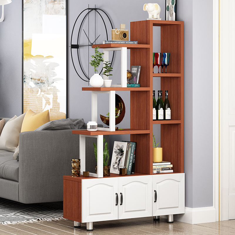 客厅隔断玄关屏风装饰酒柜现代简约多层花架门厅门厅