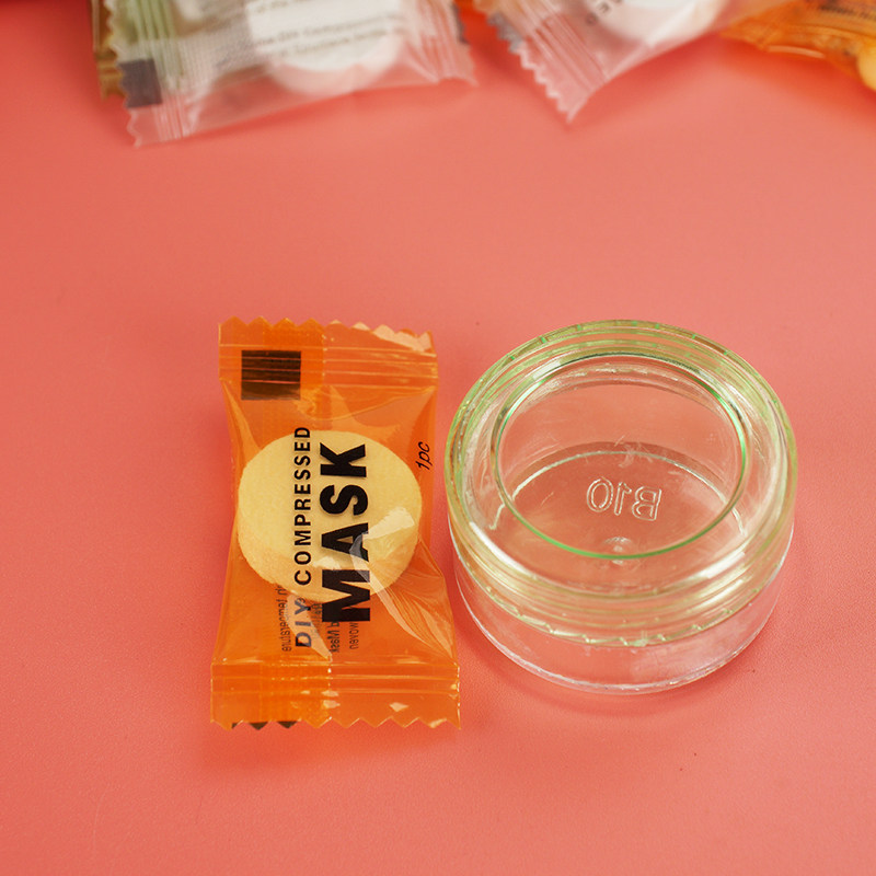特使mask压缩面膜纸天然棉无纺一次性糖果纽扣约100粒内赠泡瓶