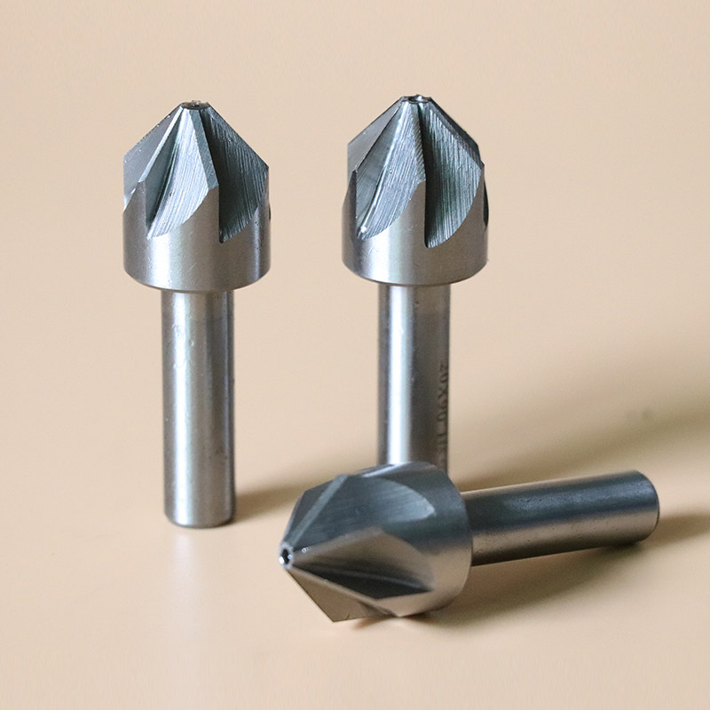 满就减直柄锪钻多刃90度倒角钻头6刃倒角刀忽钻多刃扩孔倒角钻头