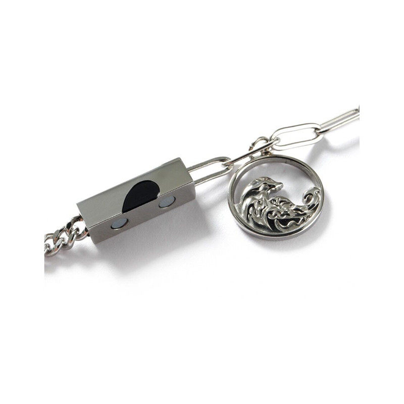 潮流高校 PCMY潮牌两条装山盟海誓磁铁爱心情侣日韩手链学生礼物