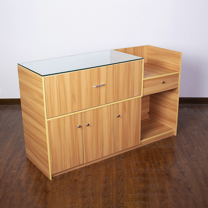 香烟收银台一体展示柜超市便利店小卖部木烟推拉转角烟酒柜