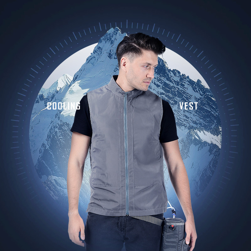 空调降温背心服男制冷水冷衣服水循环马甲户外防护服
