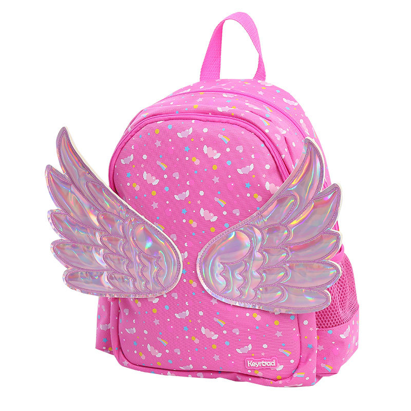 启路翅膀书包时尚女生公主双肩包儿童小学生612书包