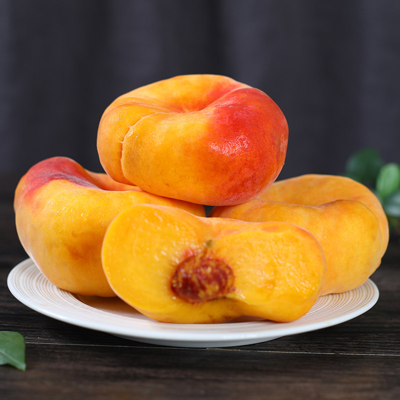 陕西黄蟠桃水蜜桃子新鲜水果当季整箱应季10黄金潘桃扁桃5斤包邮