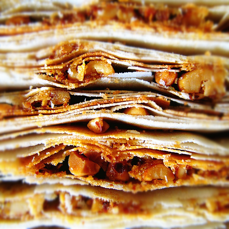 山东曲阜纯手工煎饼花生芝麻麻辣五香煎饼杂粮香酥脆咸煎饼