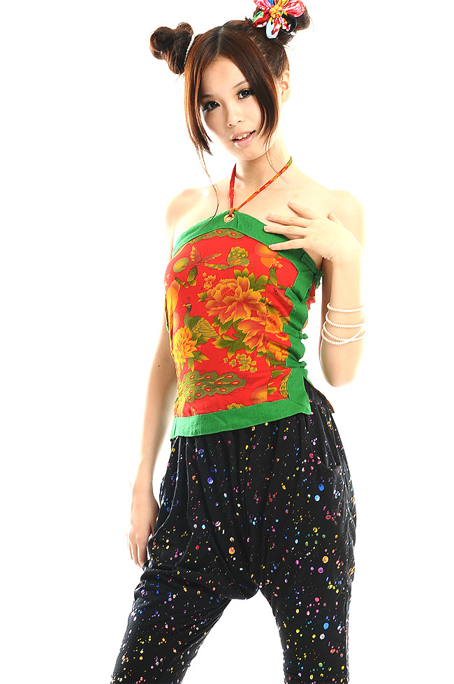 丹凤创意春夏全棉印花复古三角肚兜女士诱惑性感肚兜纯棉女式内衣