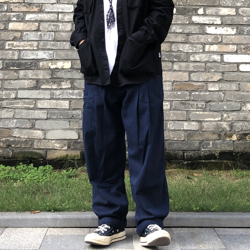 IPENNY日系坠感工装裤男直筒宽松cityboy垂感裤子潮牌休闲裤秋冬