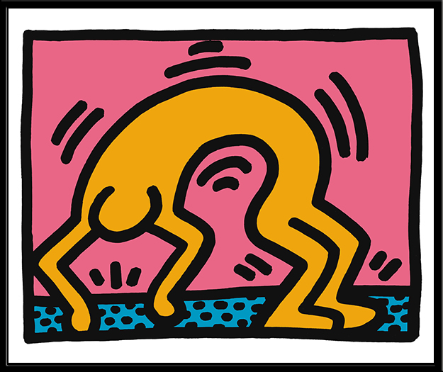 波普店keithharing凯斯哈林小众艺术装饰画卧室儿童房幼儿园