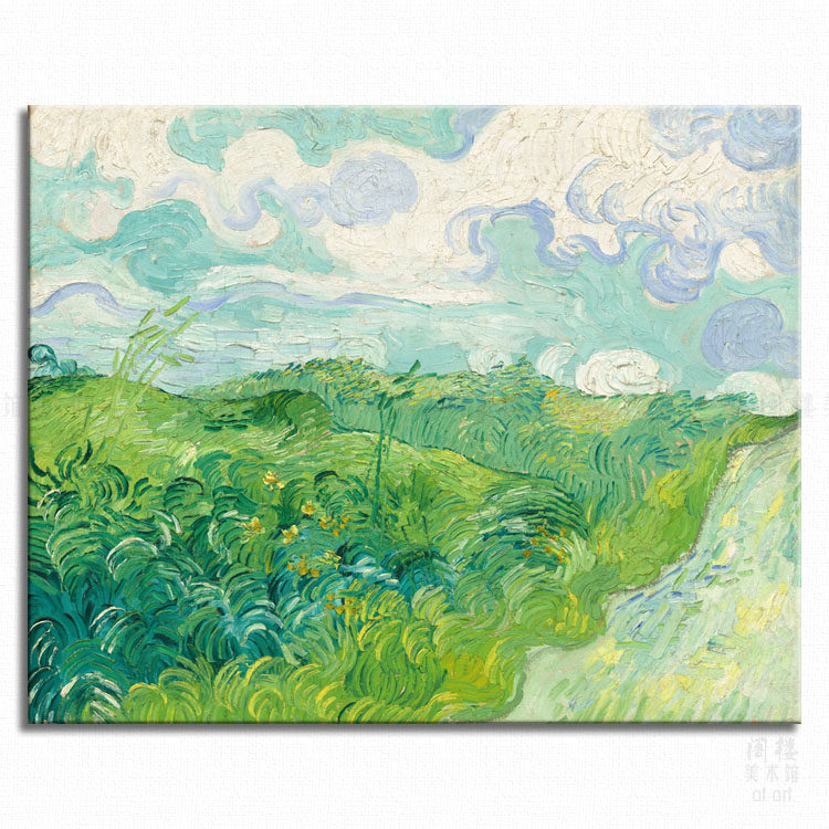 麦田风景vincentvangogh梵高后印象派艺术装饰画沙发餐厅背景