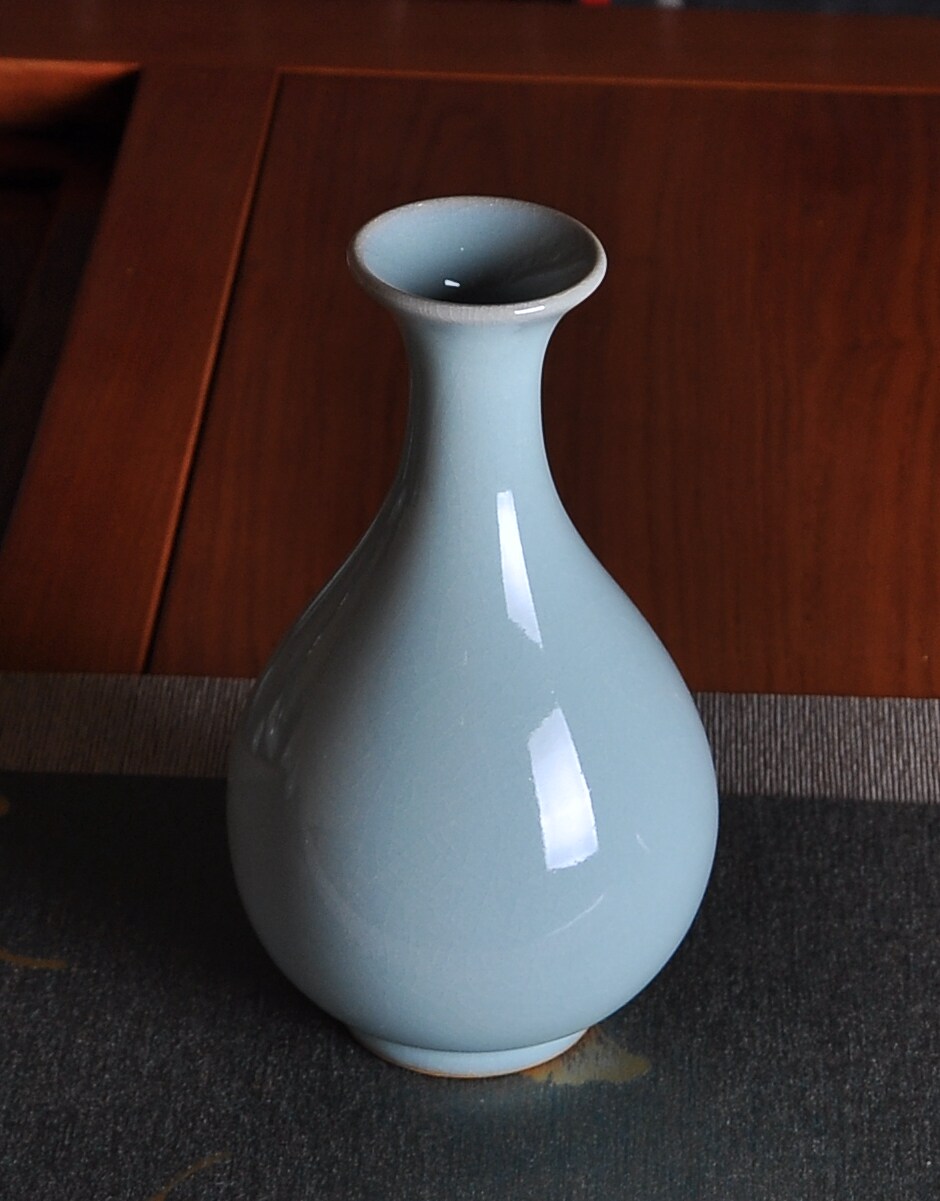 大英博物馆同款玉壶春天原产地汝窑汝瓷花瓶花器茶道