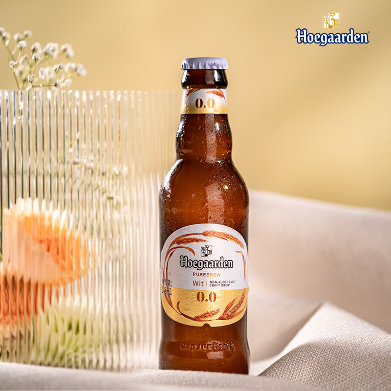 啤酒hoegaarden福佳白啤酒低卡小麦果味无醇248ml24瓶装啤酒