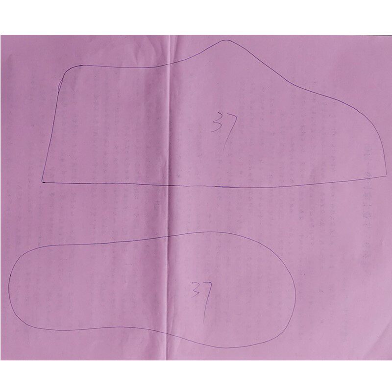 鞋样拖鞋布鞋样子纸图裁剪diy手工制图纸纸包居家棉拖