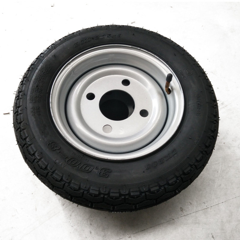 轮胎3008充气电动三轮车搬运实心轮毂电动车外胎